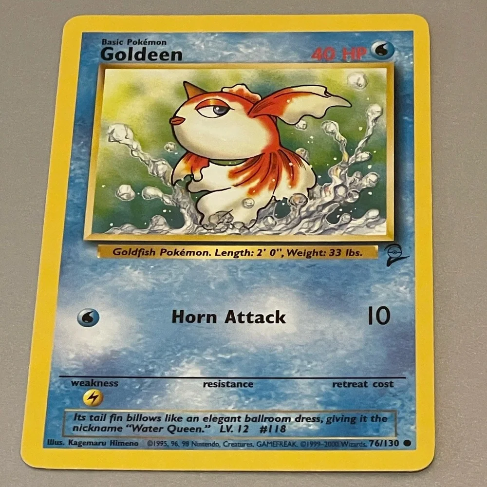 Pokémon Base Set 2 cards, set of 6 including Uncommon Seaking (60/130)